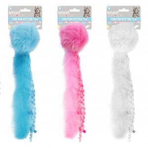 Plush Kitten Toy With Fluffy Tail - Assorted