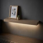 LED BATTERY OPERATED Wall Shelf Natural