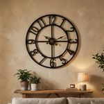 50.8cm Black Skeleton Wall Clock
