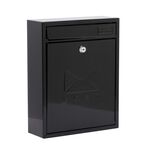 Steel Letterbox - Compact Black