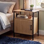 One Drawer Cabinet with Black Metal Frame