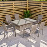Serino 7 Piece Rattan Dining Set