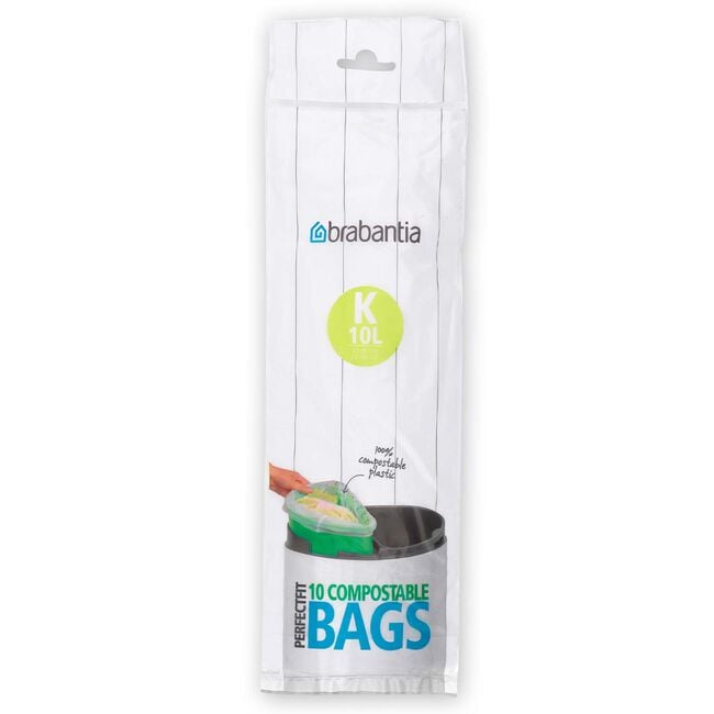 Brabantia 10L Compostable Bin Liners 10 Pack
