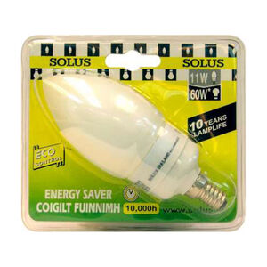 Solus CFL SES Halogen Candle Bulb 11W