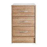 Mayfair Oak Effect 3 Drawer Bedside Locker