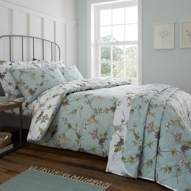 DOUBLE DUVET COVER Wisteria Duck Egg