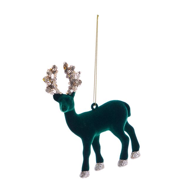 Velvet Reindeer Ornament