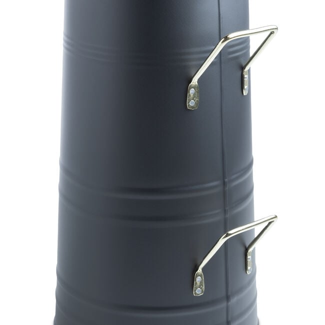 Silverflame Coal Hod Black with Brass Handles