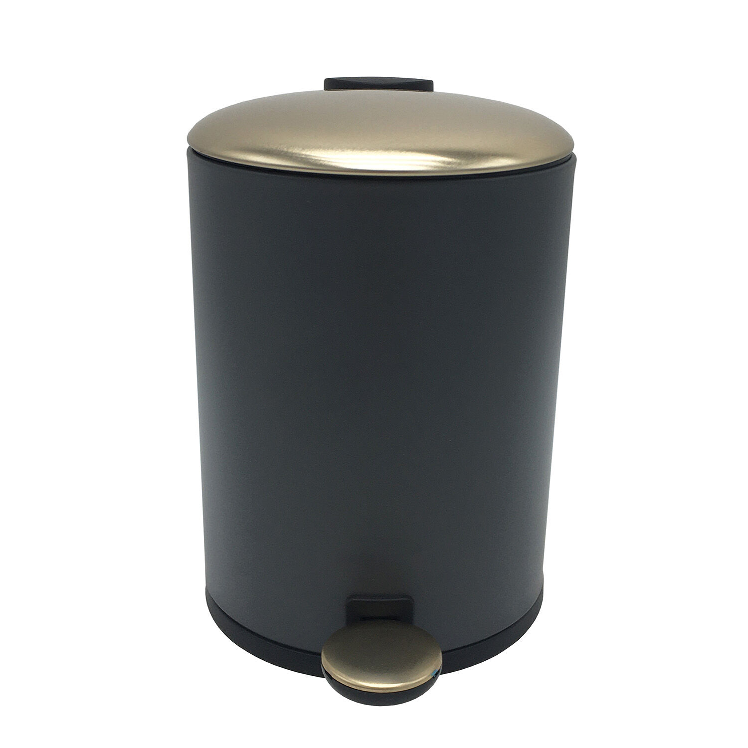 Rocco Matt Pedal Bin 3L Grey Gold Home Store + More