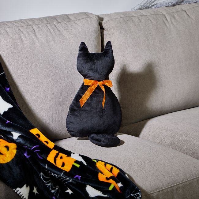 Cat Cushion 40cm - Black