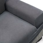 REGAL MILLS EASYSTRETCH VELVET DARK GREY  4 Seater Sofa Cover