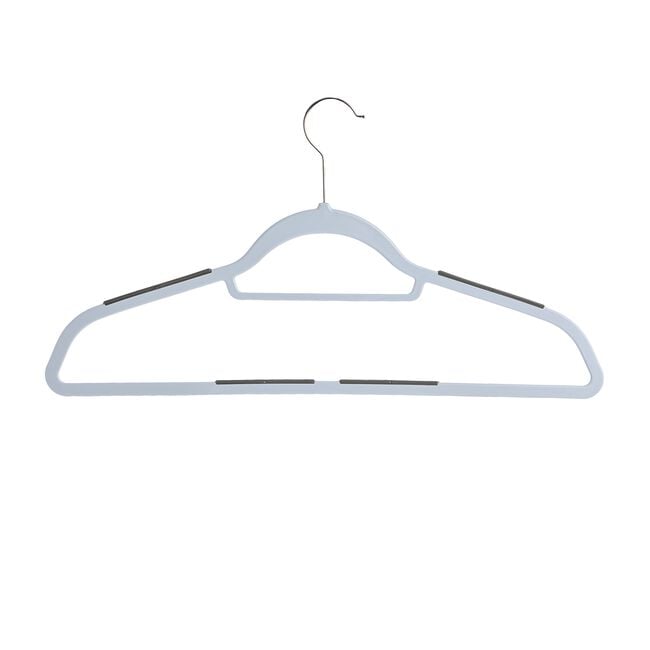 Skinny 10 Pack Grey  Hangers with Anti Slip