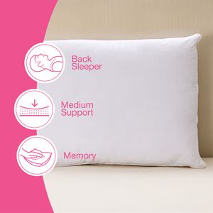 Three Chamber Medium Support Memory Foam Pillow