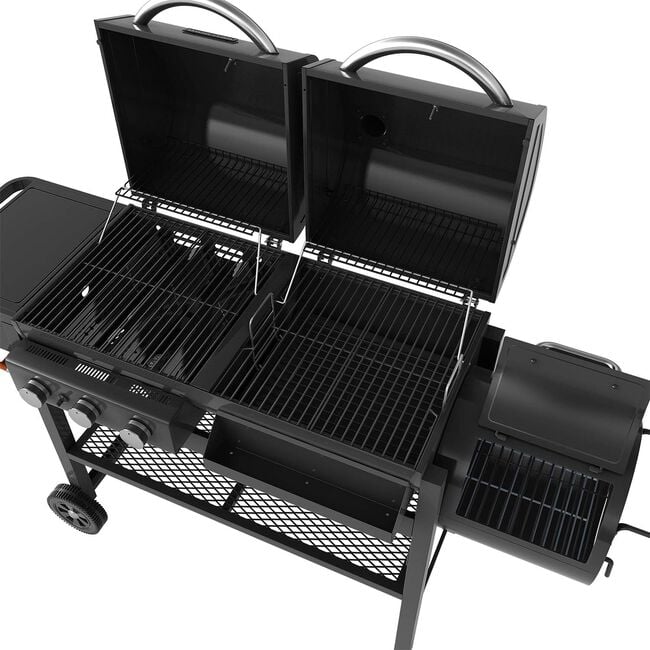 Mastercook Dual Function Gas & Charcoal Smoker BBQ