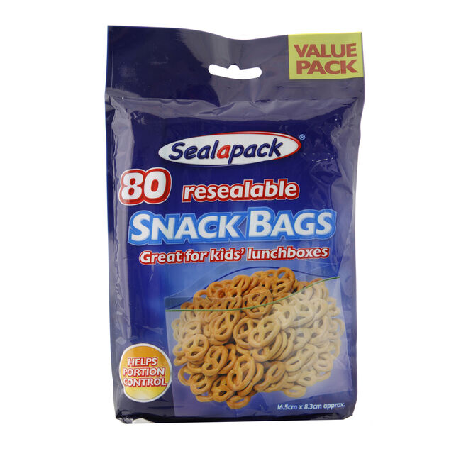 Sealapack Resealable Snack Bags - 80 Pack