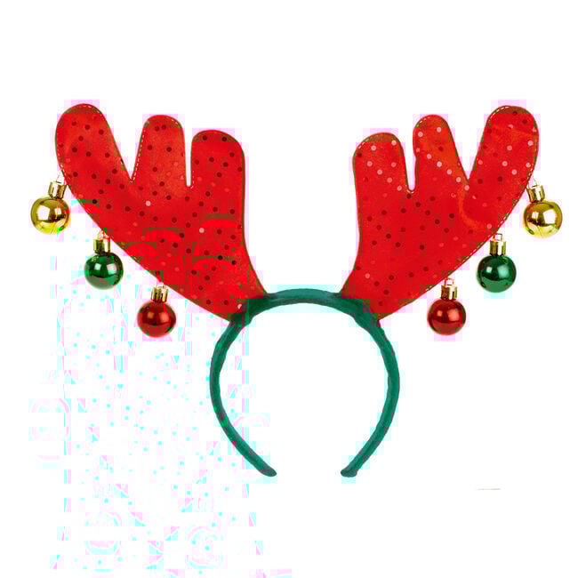 Reindeer with Antlers Bauble Headband