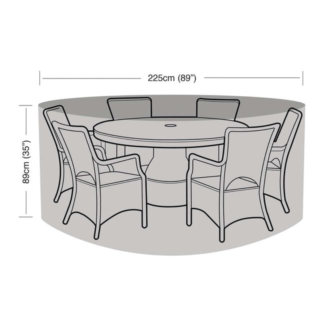 Garland 6 Seater Round Garden Furniture Set Cover