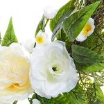 White Floral Wicker Wreath