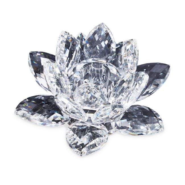 Cashel Living Crystal Lotus Flower Candle Holder