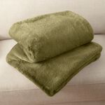 NICOLE DAY FAUX FUR SAGE 130x170cm Throw