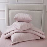 Quilted Hotel Velvet Bedspread 220 x 230cm - Blush