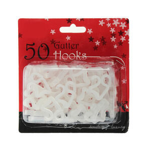 Festive Outdoor Gutter Hooks 50Pk