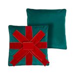 Christmas Bow Green Cushion 45cm x 45cm