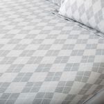 BRUSHED COTTON ARGYLE Single Fitted Sheet 
