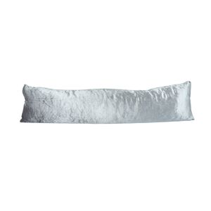Velvet Crush Draught Excluder Silver 22 x 90cm