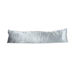 Velvet Crush Draught Excluder Silver 22 x 90cm