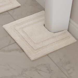 COTTON BORDER IVORY 50x50 Pedestal Mat