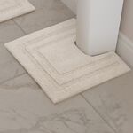 COTTON BORDER IVORY 50x50 Pedestal Mat