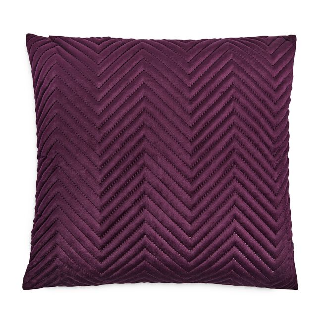 TRIANGLE STITCH DEEP PURPLE  45x45 Cushion