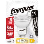 Energizer GU10 LED Bulb 3.6W (EQ50W) 375LM