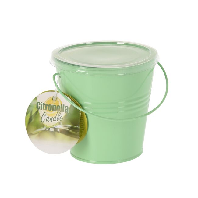 Metal Bucket Citronella Candle