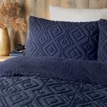 SINGLE DUVET COVER Fusion Geo Fleece Navy