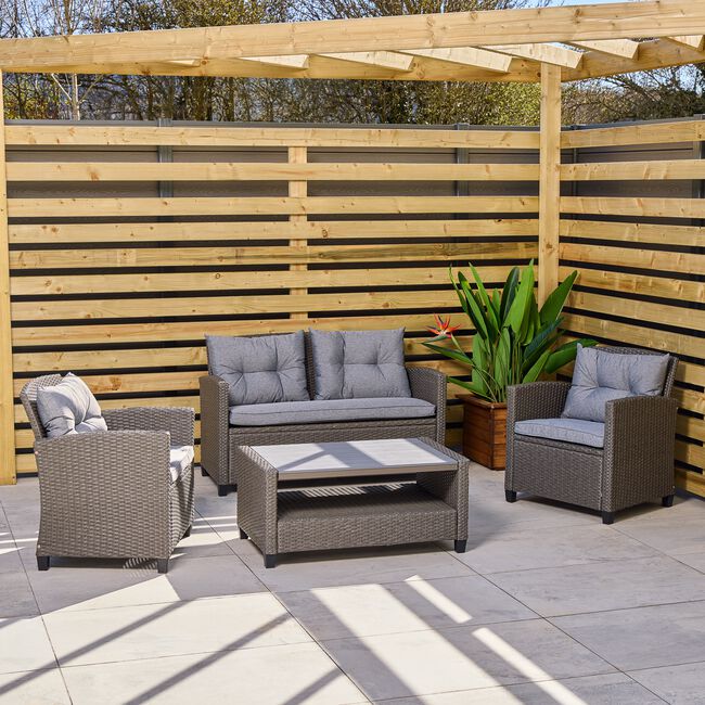 Lisbon 4 Piece Rattan Sofa Set