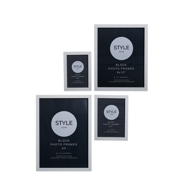 STYLEHOME 3PK WHITE BLOCK Frames 8X10