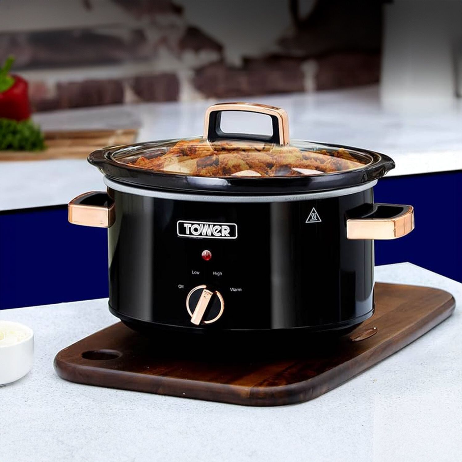 Tower Infinity 6.5L Black Rose Gold Slow Cooker