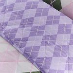 Argyle Bedspread 200 x 220cm - Purple