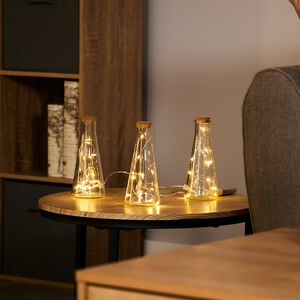 LED Warm White Glass Bottles Set