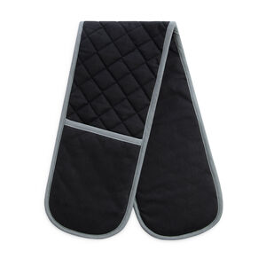 Two Tone Double Oven Glove - Black/Grey