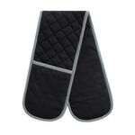Two Tone Double Oven Glove - Black/Grey