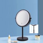 VISAGE LED MATTE BLACK 5X EXTENDABLE Cosmetic Mirror 