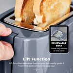 TOWER SOLITAIRE GREY 2 Slice Toaster