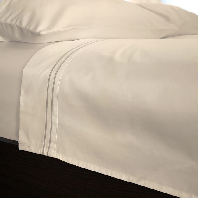 KS FLT/SHT DB Stitch 500 Threadcount Cotton Cream