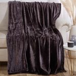Ruane Plush Velvet Throw Charcoal 150 x 200cm