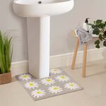 Daisy Tufted Pedestal Mat 50cm x 50cm - Grey