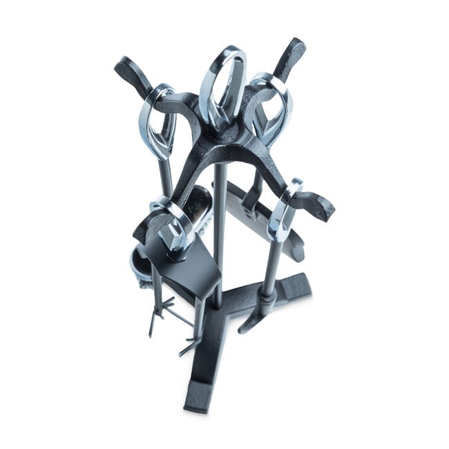 Silverflame 5Pc Teardrop Companion Set Chrome/Blk