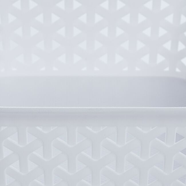 Geometric Storage Basket 1.5L - White